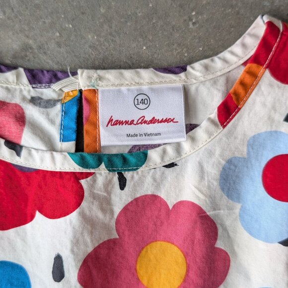 Hanna Andersson Colorful Floral Daisy Short Sleeve Dress size 10 - Picture 5 of 8